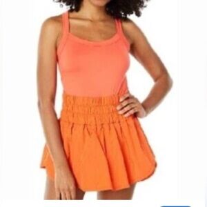 Free People Movement Way Home Skortsie  Orange XS